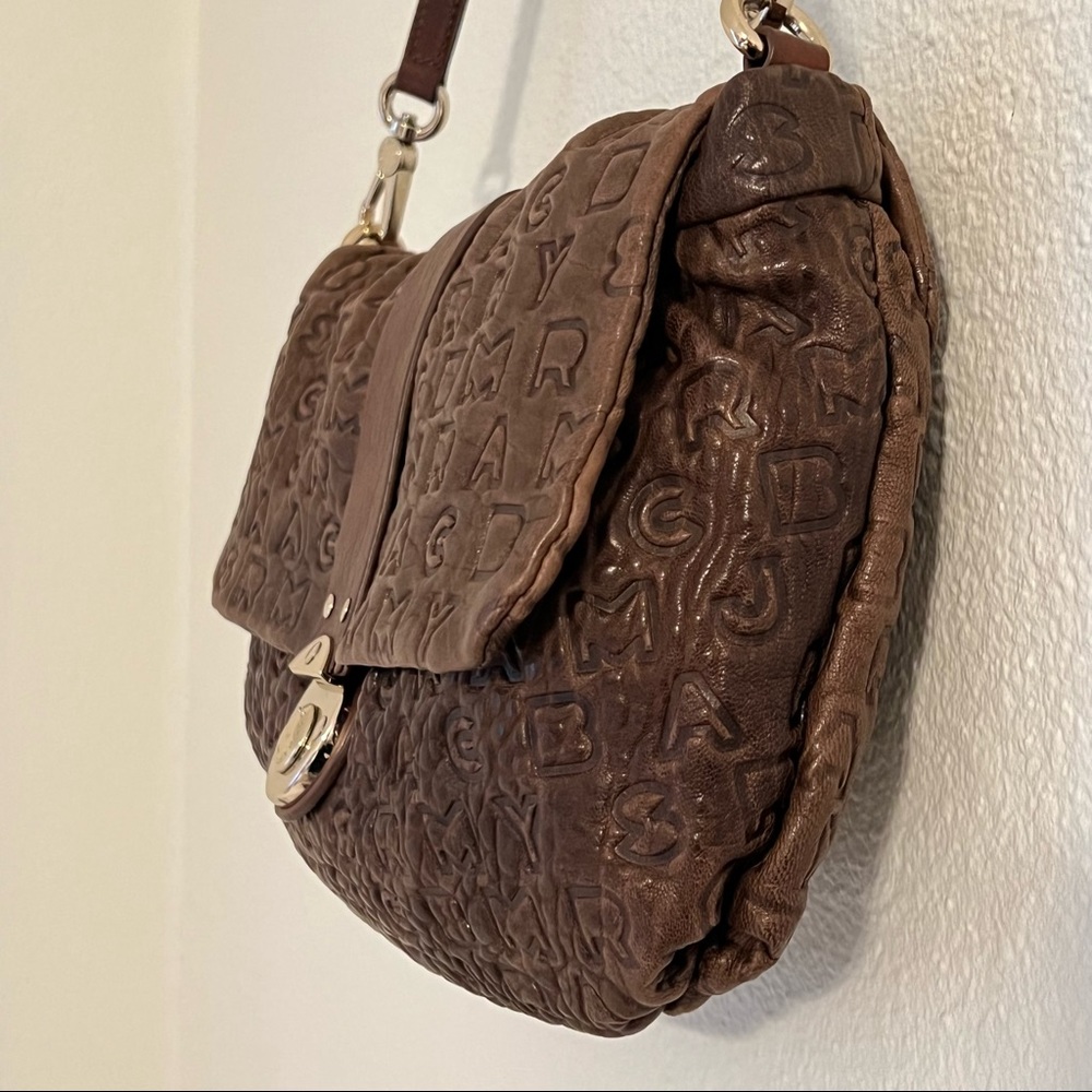 Marc Jacobs Brown Embossed Leather Shoulder Bag - Picture 5 of 16